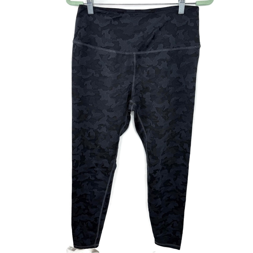Spyder Active Wear Black & Gray Camo Pattern Leggings Like New Large